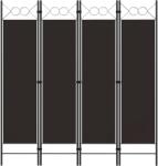 vidaXL barna 4 paneles paraván 160 x 180 cm (320703) - vidaxl