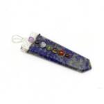  Pandant Lapis Lazuli - 7 Chakre - 53-58 x 19-21 x 6-9 mm - 1 Buc