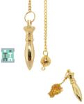  Pendul Karnak Egyptian Metal Auriu cu Bila Aurita - 40x8 mm - 1 Buc