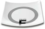 Nava Platou patrat din portelan Nava, diametru 29 cm, seria Lines Black Tava