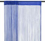 vidaXL Draperii cu franjuri, 2 buc. , 140 x 250 cm, albastru (132407)