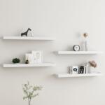 vidaXL Rafturi de perete Loggia, 4 buc. , alb, 80x15x4 cm, MDF (330228) Raft