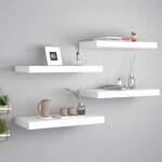vidaXL Rafturi de perete suspendate, 4 buc. , alb, 50x23x3, 8 cm, MDF (323810) Raft