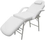 vidaXL Scaun/pat pentru masaj/cosmetica reglabil alb (110041)
