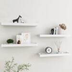 vidaXL Rafturi de perete Loggia, 4 buc. , alb, 60x15x4 cm, MDF (330214) Raft
