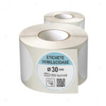 LabelLife Rola etichete autoadezive semilucioase, rotunde, diametru 30 mm, adeziv permanent, 1500 etichete rola (ER07C30X30CA)