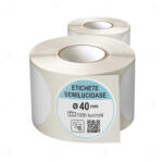 LabelLife Rola etichete autoadezive semilucioase, rotunde, diametru 40 mm, adeziv permanent, 1000 etichete rola (ER07C40X40CA)