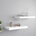 vidaXL Rafturi de perete suspendate, 2 buc. , alb, 50x23x3, 8 cm, MDF (323809) Raft