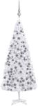 vidaXL Set brad Crăciun artificial cu LED-uri/globuri, alb, 500 cm (3077889)