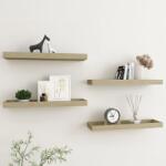 vidaXL Rafturi de perete Loggia, 4 buc. , stejar, 60x15x4 cm, MDF (330220) Raft