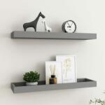 vidaXL Rafturi de perete Loggia, 2 buc. , gri, 60x15x4 cm, MDF (330217) Raft