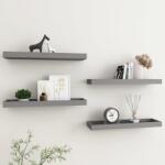 vidaXL Rafturi de perete Loggia, 4 buc. , gri, 60x15x4 cm, MDF (330218) Raft