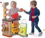 Smoby Set brutărie cu prăjituri Baguette&Croissant Bakery Smoby cu casă de marcat electronică și cărucior de cumpărături pe roți (SM350220-20)