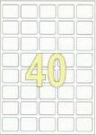 MOS Öntapadós etikett címke 36X30 mm kerekített sarkú A4 íven univerzális 40 db/ív, 4000 db/csomag