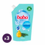 Baba folyékony szappan utántöltő antibakteriális teafaolajjal 3x500 ml + ajándék matrica