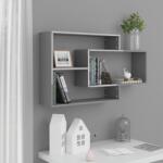 vidaXL Rafturi de perete, gri extralucios, 104x20x58, 5 cm, PAL (800332) Raft