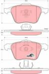 TRW set placute frana, frana disc TRW COTEC GDB1576 (GDB1576)