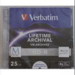 Verbatim Disc BD-R Verbatim Lifetime Archival MDISC, 25 GB, 4x (printabil) - 1 disc într-o cutie de CD