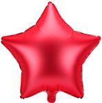 PartyDeco S. r. o Csillag alakú piros fólia lufi, 19"/48cm Lufi