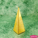 BODICO Piramis rusztikus gyertya * arany * 15 cm (3222-01)