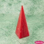 BODICO Piramis rusztikus gyertya * piros * 25 cm (3223-03)