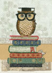 Bug Art Felicitare Book owl