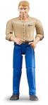 BRUDER Jucarie - Figurina barbat cu camasa bej si blugi albastri 60006 Bruder (60006) Figurina
