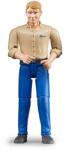 BRUDER Jucarie - Figurina barbat cu camasa bej si blugi albastri 60006 Bruder Figurina