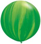 Party Center Balon latex superagate 30 inch (75 cm), green rainbow, qualatex 63757, set 2 buc (PC_Q63757)