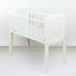 Woodies Safe Dreams - Patut co-sleeper Cocos-Spuma-Cocos, Cu saltea, 90x40 cm, Alb (bedside_white01)