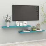 vidaXL Rafturi perete suspendate 2 buc. albastru 120x23, 5x3, 8 cm MDF (326628) Raft