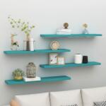 vidaXL Rafturi perete suspendate 4 buc. albastru 120x23, 5x3, 8 cm MDF (326629) Raft