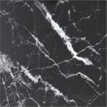 vidaXL Blat masă negru 70x70 cm 6 mm sticlă securizată design marmură (322272)