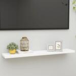 vidaXL Raft de perete suspendat, stejar și alb, 120x23, 5x3, 8 cm, MDF (326585) Raft
