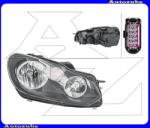 VW GOLF 6 3/5ajtós 2008.10-2012.09 /5K/ Fényszóró jobb fekete házas (H7/H15) motorral HELLA 1EG 009 901-221