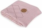 CEBA Pătură tricotată în cutie cadou 90x90 model orez roz (AGSW-812-118-130) Lenjerii de pat bebelusi‎, patura bebelusi