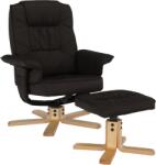 TEMPO KONDELA Pihenő fotel lábtámasszal, cappucino, LERATO