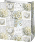 Cardex Fehér színű esküvői ajándéktáska 11x6x14cm (22681) - jatekshop
