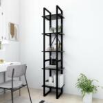 vidaXL Bibliotecă cu 5 rafturi, negru, 40x30x175 cm, lemn prelucrat (3081969) Biblioteca