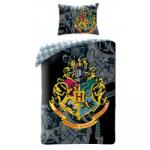 Halantex Harry Potter ágyneműhuzat - Roxforti házak címerei (fekete) - gyerekajandek