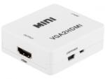  Convertor VGA la HDMI cu audio, KOM0846 (KOM0846)
