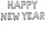  HAPPY NEW YEAR feliratú fólia lufi - Ezüst