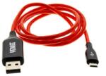 Yenkee Mikro-USB kábel LED háttérvilágítással 100 cm - piros
