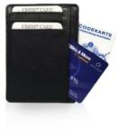 Cryptalloy Bőrből készült árnyékolt tok akár 6 RFID-kártya számára