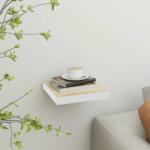 vidaXL Raft de perete suspendat, stejar/alb, 23x23, 5x3, 8 cm, MDF (326567) Raft