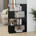 vidaXL Bibliotecă/Separator cameră, negru extralucios, 80x24x124, 5 cm (809141) Biblioteca