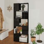 vidaXL Bibliotecă/Separator cameră, negru extralucios, 60x24x155 cm (809096) Biblioteca