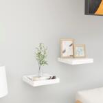 vidaXL Rafturi perete suspendate 2 buc. alb/stejar 23x23, 5x3, 8 cm MDF (326568) Raft