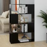 vidaXL Bibliotecă/Separator cameră, negru, 80x24x124, 5 cm, PAL (809135) Biblioteca