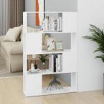 vidaXL Bibliotecă/Separator cameră, alb, 80x24x124, 5 cm, PAL (809134) Biblioteca